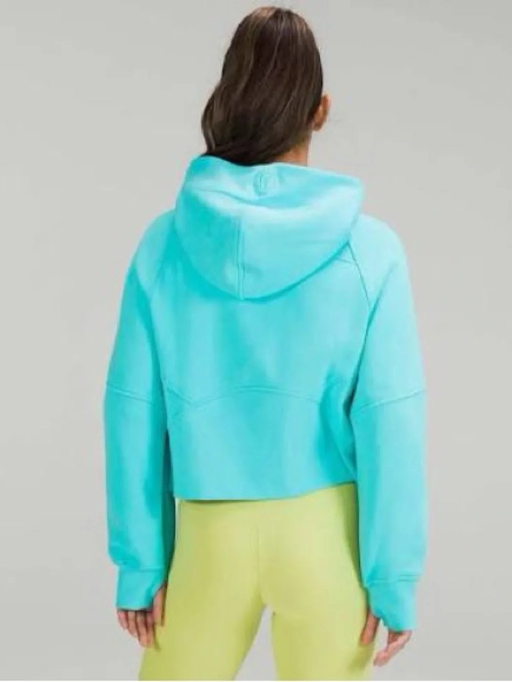 NWT Lululemon 1/2 Zip Scuba Oversized Hoodie - Electric Turquoise - XS/S - Rare!